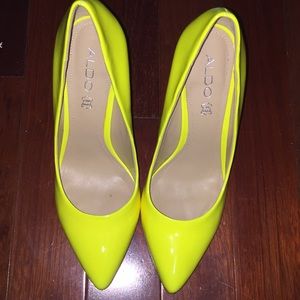 Neon yellow ALDO heels